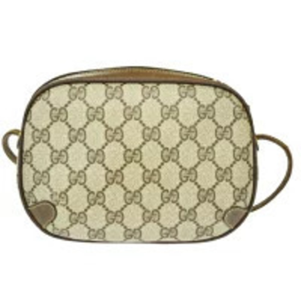 Gucci Sherry Shoulder Bag GG Interlocking Brown Green Red Leather - Picture 3 of 7